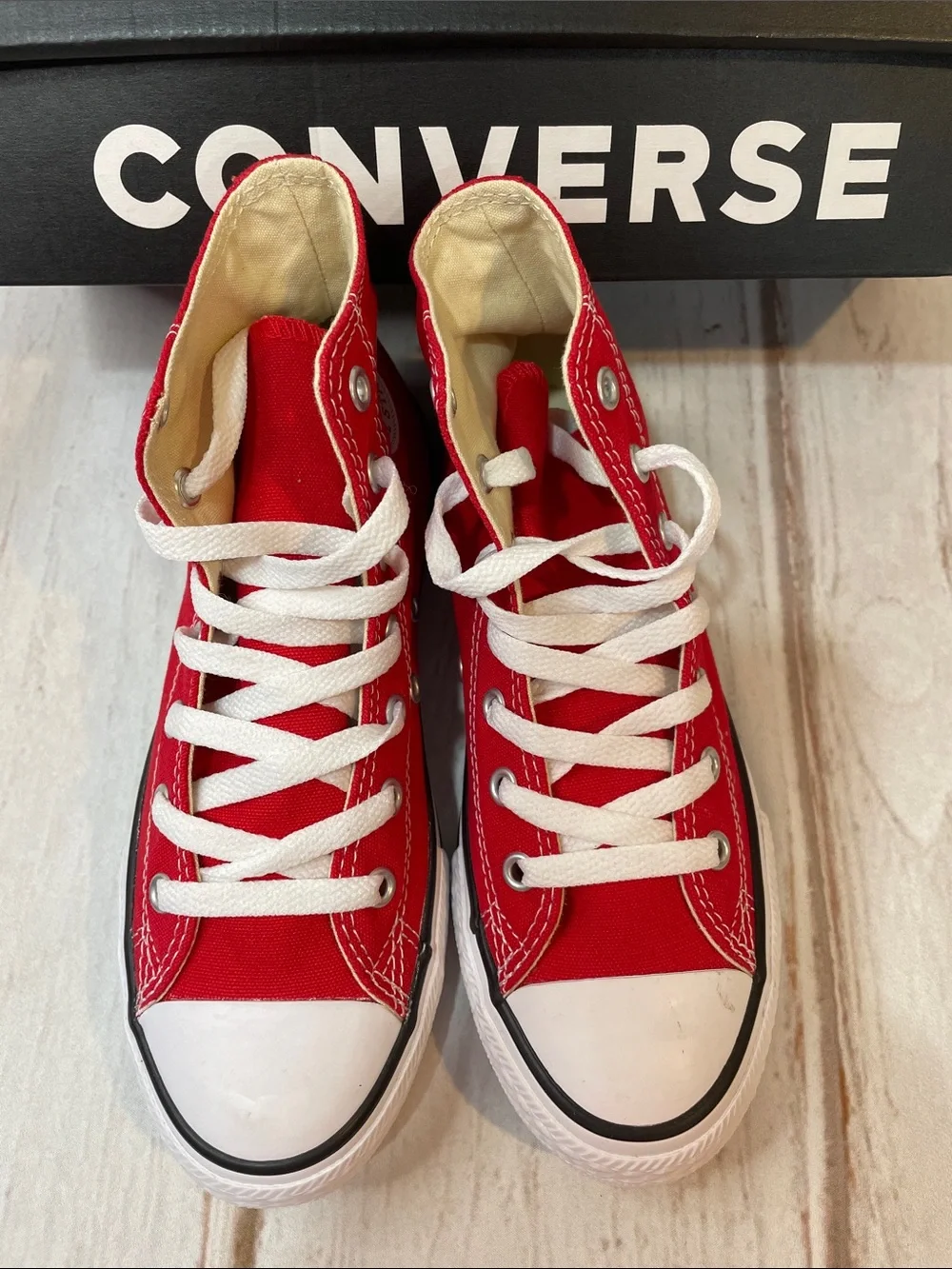 NEW Converse Kids Youth 2.5 Red Canvas High Top Chuck Taylor Sneakers Classic